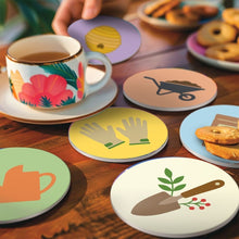 Cargar imagen en el visor de la galería, Pintar por números Posavasos 10cm (6 piezas) - Esenciales de jardín