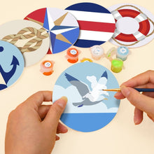 Cargar imagen en el visor de la galería, Pintar por números Posavasos 10cm (6 piezas) - Espíritu de navegación