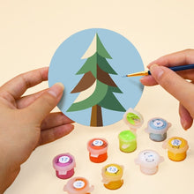 Cargar imagen en el visor de la galería, Pintar por números Posavasos 10cm (6 piezas) - Noches de camping