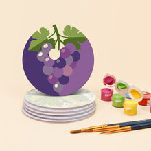 Cargar imagen en el visor de la galería, Pintar por números Posavasos 10cm (6 piezas) - Amante del vino