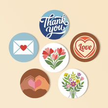 Cargar imagen en el visor de la galería, Pintar por números Posavasos 10cm (6 piezas) - Mensajes de amor Figured'Art