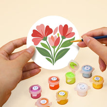 Cargar imagen en el visor de la galería, Pintar por números Posavasos 10cm (6 piezas) - Mensajes de amor