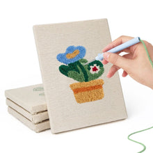 Cargar imagen en el visor de la galería, Punch Needle Kit (4 piezas) con marcos - Ambiente Botánico