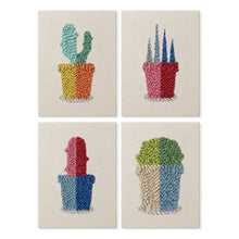 Cargar imagen en el visor de la galería, Punch Needle Kit (4 piezas) con marcos - Plantas Coloridas Figured'Art