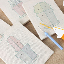 Cargar imagen en el visor de la galería, Punch Needle Kit (4 piezas) con marcos - Plantas Coloridas