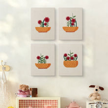 Cargar imagen en el visor de la galería, Punch Needle Kit (4 piezas) con marcos - Cesta Floral