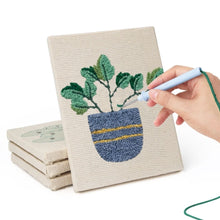 Cargar imagen en el visor de la galería, Punch Needle Kit (4 piezas) con marcos - Colección de Plantas del Desierto
