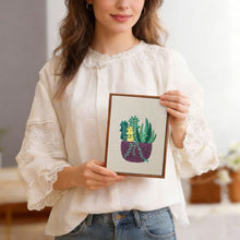 Cargar imagen en el visor de la galería, Punch Needle Kit (4 piezas) con marcos - Ambiente de Plantas Soleadas