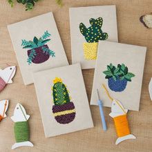 Cargar imagen en el visor de la galería, Punch Needle Kit (4 piezas) con marcos - Macetas Modernas