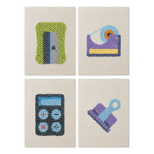 Cargar imagen en el visor de la galería, Punch Needle Kit (4 piezas) con marcos - Papelería Kawaii 2 Figured'Art