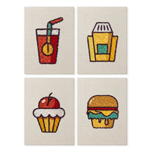 Cargar imagen en el visor de la galería, Punch Needle Kit (4 piezas) con marcos - Diversión de Comida Rápida Figured'Art