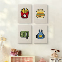 Cargar imagen en el visor de la galería, Punch Needle Kit (4 piezas) con marcos - Set Cocina y Snacks