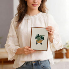 Cargar imagen en el visor de la galería, Punch Needle Kit (4 piezas) con marcos - Set Amante de las Plantas 1