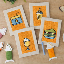 Cargar imagen en el visor de la galería, Punch Needle Kit (4 piezas) con marcos - Bebidas y Bocados