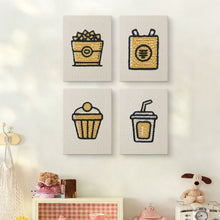 Cargar imagen en el visor de la galería, Punch Needle Kit (4 piezas) con marcos - Snacks del Día a Día