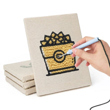 Cargar imagen en el visor de la galería, Punch Needle Kit (4 piezas) con marcos - Snacks del Día a Día