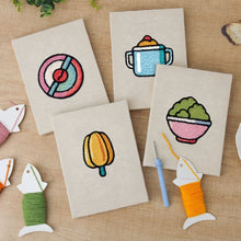 Cargar imagen en el visor de la galería, Punch Needle Kit (4 piezas) con marcos - Mini iconos de comida