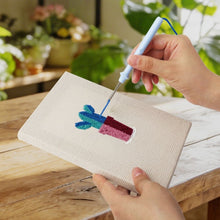 Cargar imagen en el visor de la galería, Punch Needle Kit (4 piezas) con marcos - Macetas de Suculentas 2
