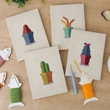 Cargar imagen en el visor de la galería, Punch Needle Kit (4 piezas) con marcos - Plantas Felices 1