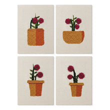 Cargar imagen en el visor de la galería, Punch Needle Kit (4 piezas) con marcos - Mini Macetas en Flor 2 Figured'Art