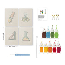 Cargar imagen en el visor de la galería, Punch Needle Kit (4 piezas) con marcos - Vuelta al Cole 2