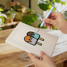 Cargar imagen en el visor de la galería, Punch Needle Kit (4 piezas) con marcos - Snacks Kawaii