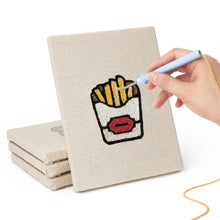 Cargar imagen en el visor de la galería, Punch Needle Kit (4 piezas) con marcos - Snacks Kawaii