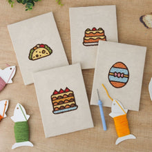Cargar imagen en el visor de la galería, Punch Needle Kit (4 piezas) con marcos - Pasteles y Dulces