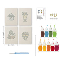 Cargar imagen en el visor de la galería, Punch Needle Kit (4 piezas) con marcos - Bebidas Dulces