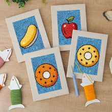 Cargar imagen en el visor de la galería, Punch Needle Kit (4 piezas) con marcos - Frutas y Dulces
