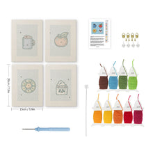 Cargar imagen en el visor de la galería, Punch Needle Kit (4 piezas) con marcos - Delicias de Desayuno 1