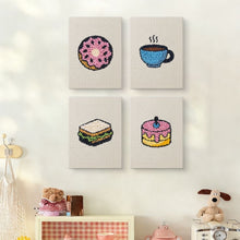 Cargar imagen en el visor de la galería, Punch Needle Kit (4 piezas) con marcos - Delicias de Desayuno 3