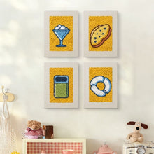 Cargar imagen en el visor de la galería, Punch Needle Kit (4 piezas) con marcos - Snacks Deliciosos