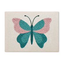 Cargar imagen en el visor de la galería, Punch Needle Kit con marco - Mariposa Azul Celeste Figured'Art