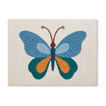 Cargar imagen en el visor de la galería, Punch Needle Kit con marco - Mariposa Azul Figured'Art