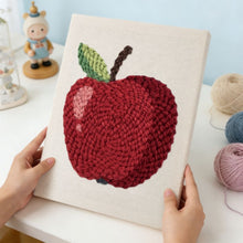Cargar imagen en el visor de la galería, Punch Needle Kit con marco - Manzana Roja