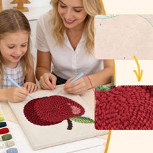 Cargar imagen en el visor de la galería, Punch Needle Kit con marco - Manzana Roja