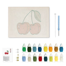 Cargar imagen en el visor de la galería, Punch Needle Kit con marco - Cerezas