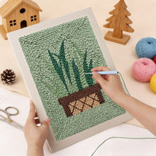 Cargar imagen en el visor de la galería, Punch Needle Kit con marco - Sansevieria