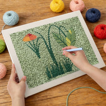 Cargar imagen en el visor de la galería, Punch Needle Kit con marco - Pradera Salvaje