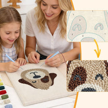 Cargar imagen en el visor de la galería, Punch Needle Kit con marco - Perro Sonriente