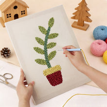 Cargar imagen en el visor de la galería, Punch Needle Kit con marco - Alegría en Maceta