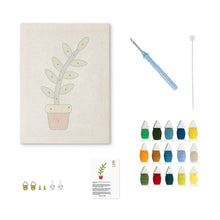 Cargar imagen en el visor de la galería, Punch Needle Kit con marco - Alegría en Maceta