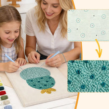 Cargar imagen en el visor de la galería, Punch Needle Kit con marco - Pequeño Cactus Feliz