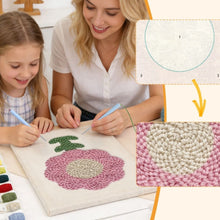 Cargar imagen en el visor de la galería, Punch Needle Kit con marco - Pétalos Rosas