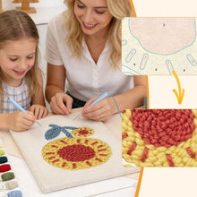 Cargar imagen en el visor de la galería, Punch Needle Kit con marco - Flor del Sol