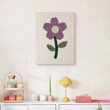 Cargar imagen en el visor de la galería, Punch Needle Kit con marco - Flor Primaveral Suave