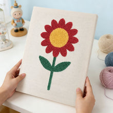 Cargar imagen en el visor de la galería, Punch Needle Kit con marco - Flor Radiante