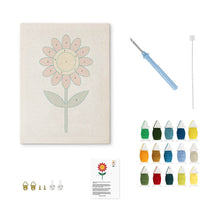 Cargar imagen en el visor de la galería, Punch Needle Kit con marco - Flor Radiante