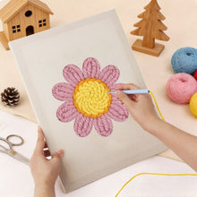 Cargar imagen en el visor de la galería, Punch Needle Kit con marco - Margarita Rosa